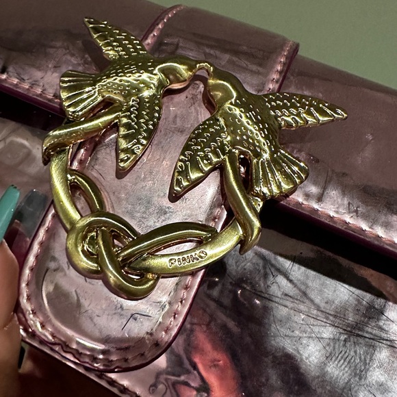 Pinko Metallic Pink crossbody bag - Picture 4 of 5